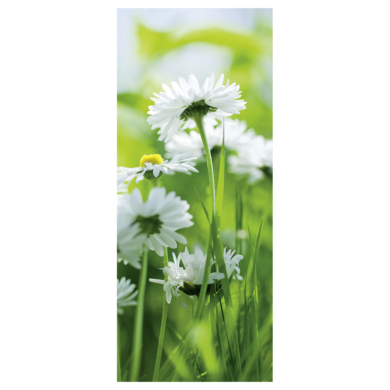 "Fabric banner ""white daisies"" made of flag fabric 75 x 180 cm"
