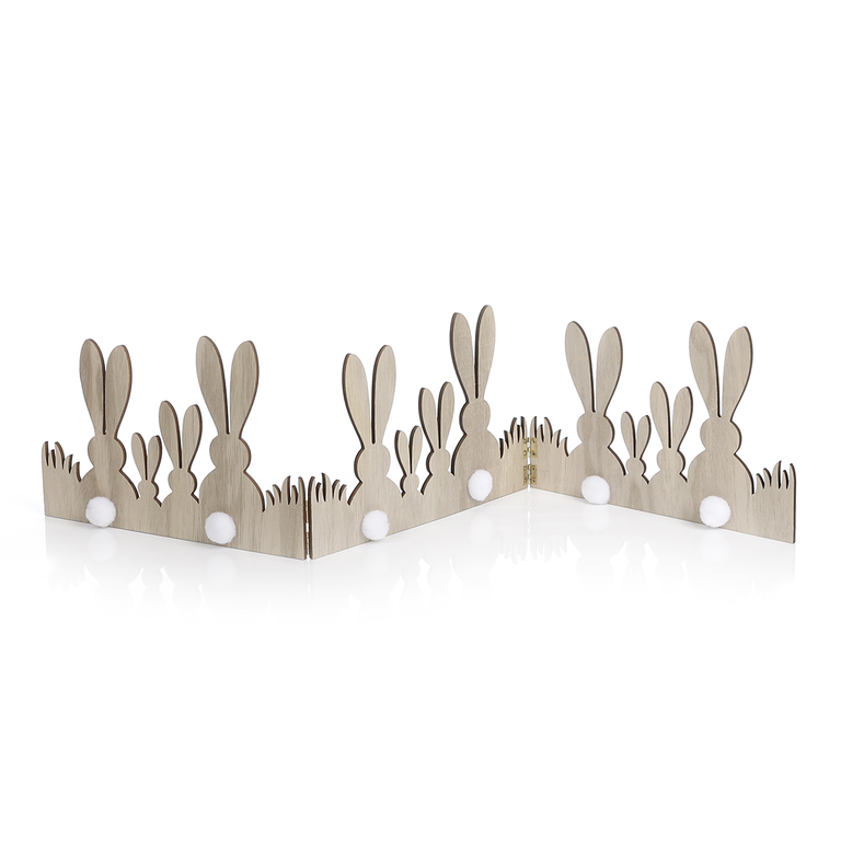 "Deco display bunny deco fence wood 17 x 80 cm"