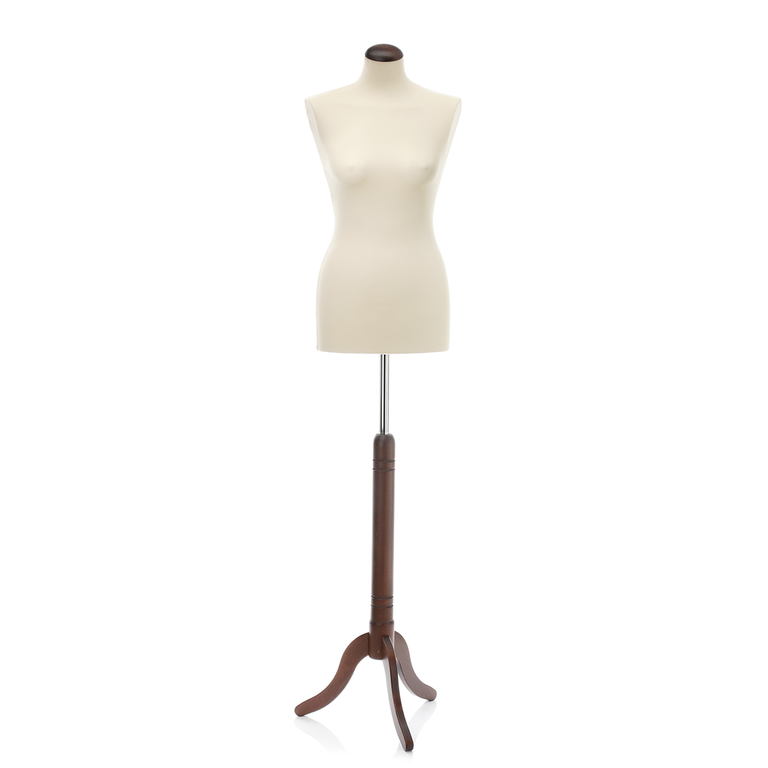 "Dressmaker´s Bust Tripod Stand walnut"