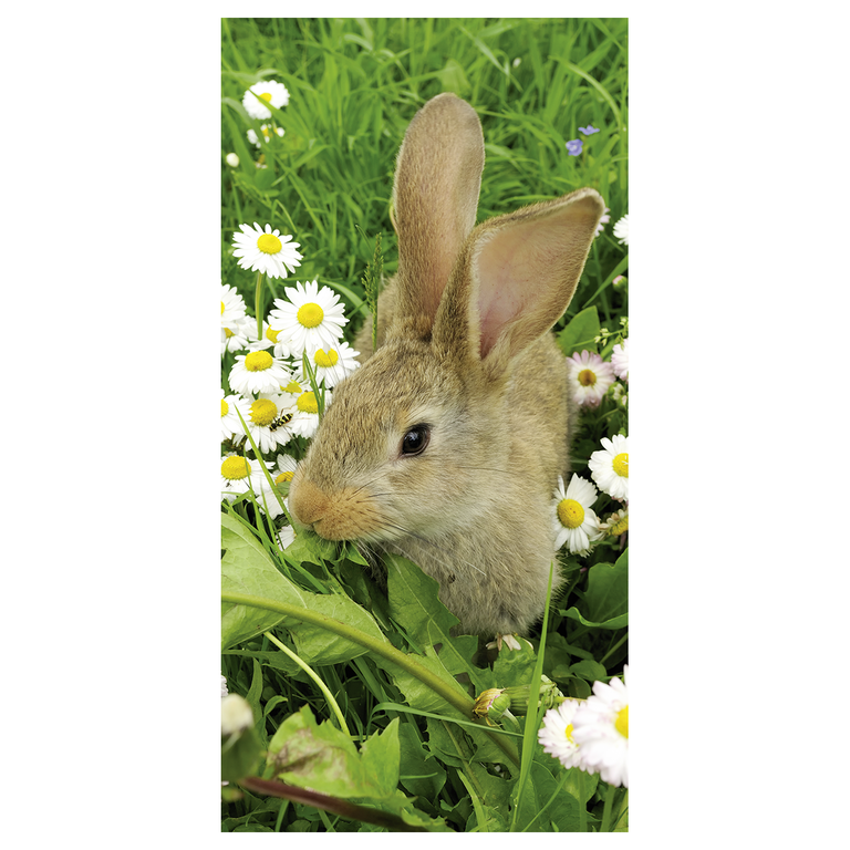 "Fabric banner Bunny between daisies 100 x 200 cm"