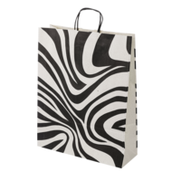 "Eco-friendly gift carrier bags zebra pattern"