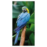 "Fabric banner ""Blue Macaw Parrot"""
