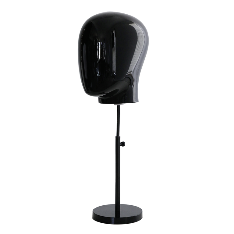 "Men's mannequin head with stand black 29 x 29 x 40 cm"