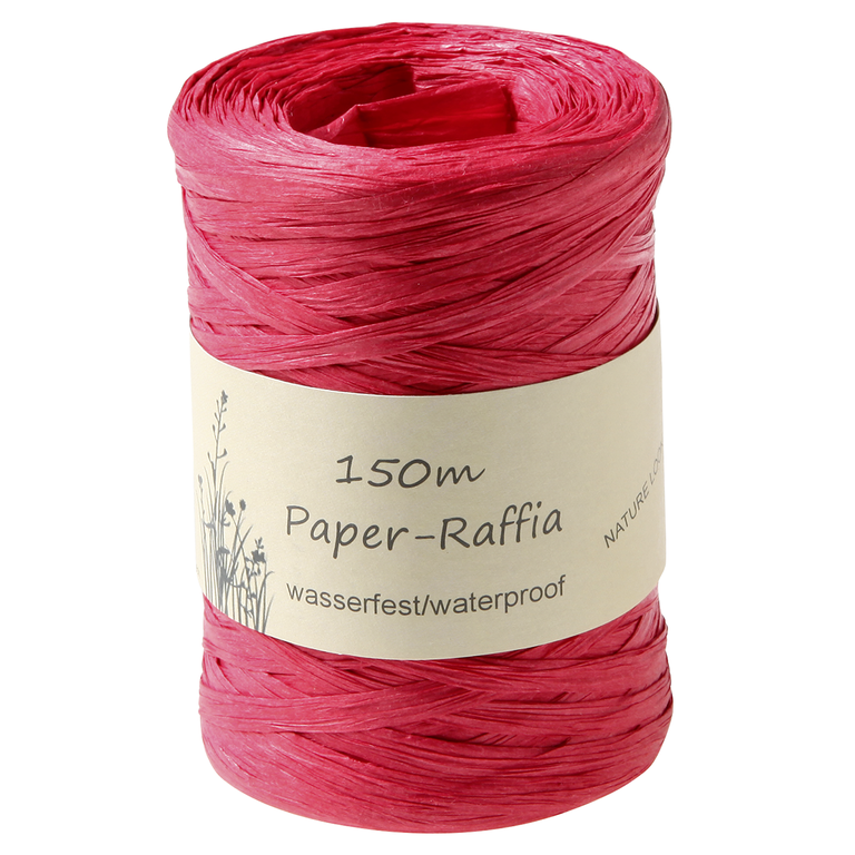Papier Raffia 7mm/150m rot