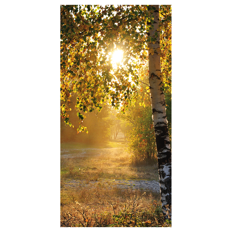 "Fabric banner ""Autumn birches"" 100 x 200 cm"