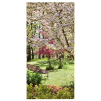  Banner  aus  Textil  Kirschbl