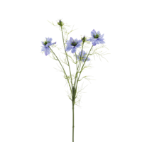 "Deco Nigella Artificial Flower12 x 66 cm blue"