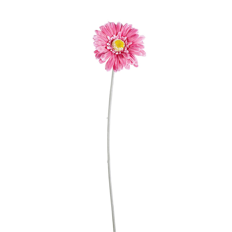 "Pink gerbera artificial flowers 2 pieces"