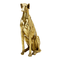 Windhundstatue in gold,