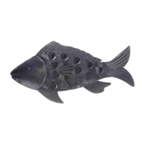 "Metal fish wall decoration black 84 cm"