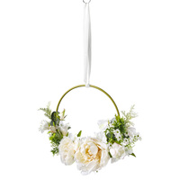 Blumenring gold,25cm, wei