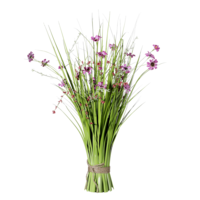 Gasbund  mit  pink  Blumen