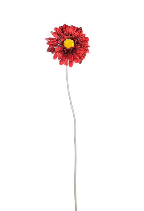 "Red gerbera artificial flowers 2 pieces"
