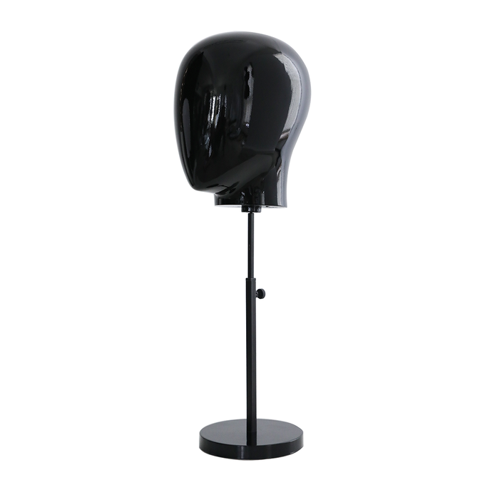 "Ladies mannequin head black with stand 26 x 26 x 40 cm"