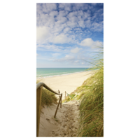 "Fabric banner ""Dune path to the beach"" made of flag fabric 100 x 200 cm"