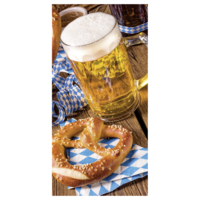 "Fabric banner ""Oktoberfest with beer and pretzel"" 100 x 200 cm"