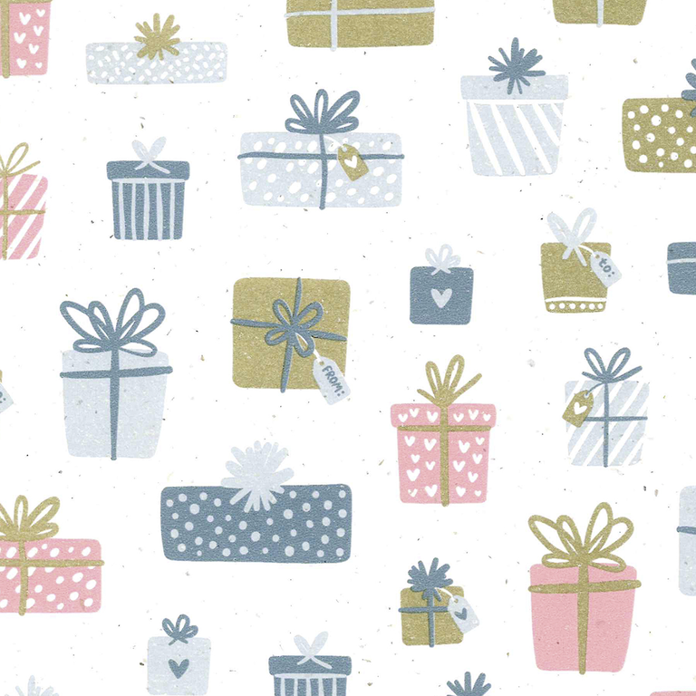 "Wrapping paper with gift pattern 50 cm x 50 m"