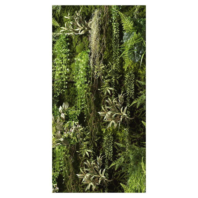 "Green Plant Wall fabric banner"