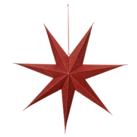 "Folding star made of jute 45 cm red"