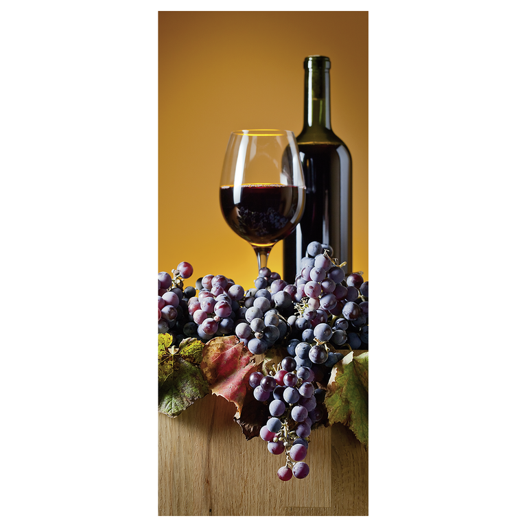 "Fabric Banner Wine Bottle & Glass 75 x 180 cm"