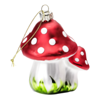 Weihn.Kugel Pilz Glas, 9,5cm