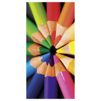 "Crayons"" fabric banner 100 x 200 cm"