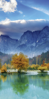 "Banner mountain lake 100x200cm"
