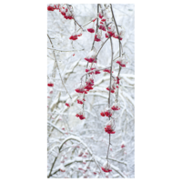 "Flame retardant fabric banner ""Winter berries"" made of flag fabric 100 x 200 cm"