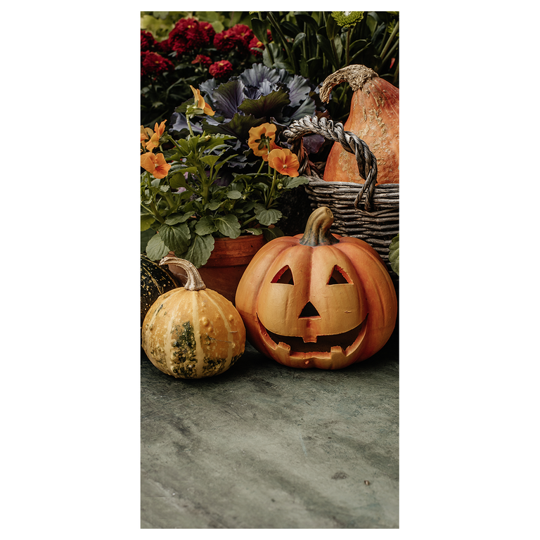 "Fabric Banner Pumpkin Halloween 100 x 200 cm"