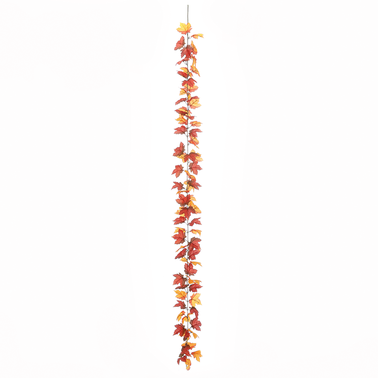 "Artificial maple garland orange - brown 180 cm"