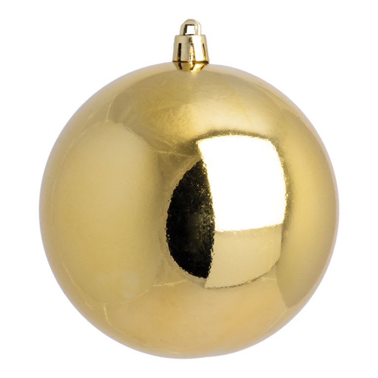 Christmas ball, gold shiny,