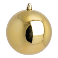 Christmas ball, gold shiny,