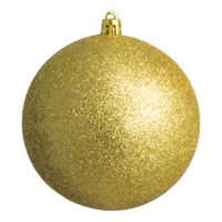 Christmas ball, gold glitter,