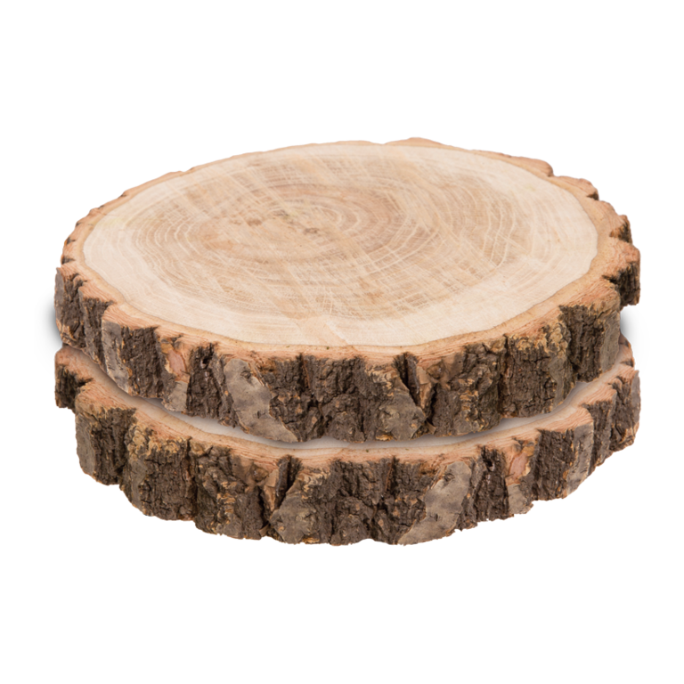 Wooden discs, 2 stuks 