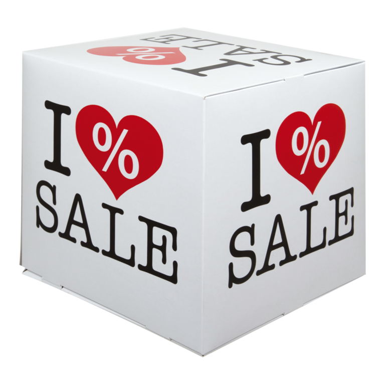 "# Cube ""I love Sale"""