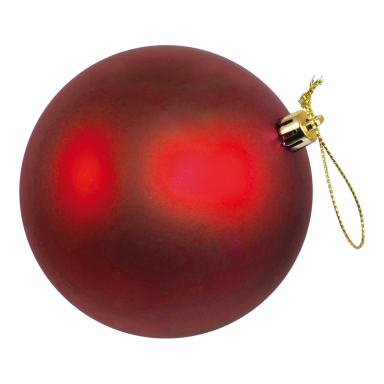 Christmas ball, matt red,