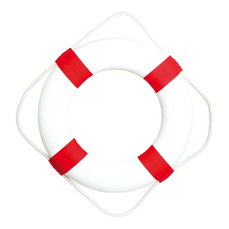 # Life buoy with rope,