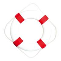 # Life buoy with rope,