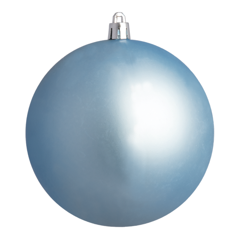 Christmas ball, light blue matt,