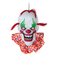 Clown head, speaking,