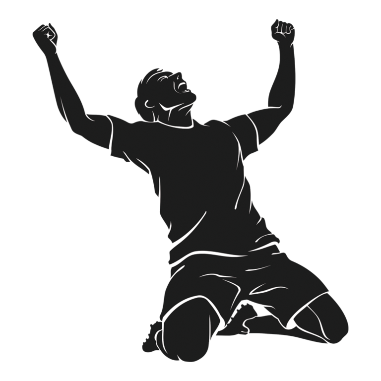 "# Display ""Cheering Football Player"","