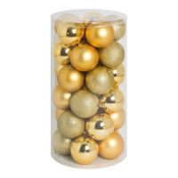 30 Christmas balls, gold,