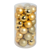 30 Christmas balls, gold,