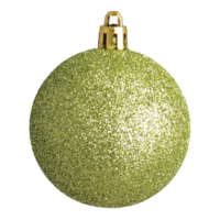 Christmas balls, light green glitter,