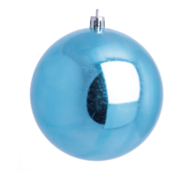 Christmas balls, light blue shiny,