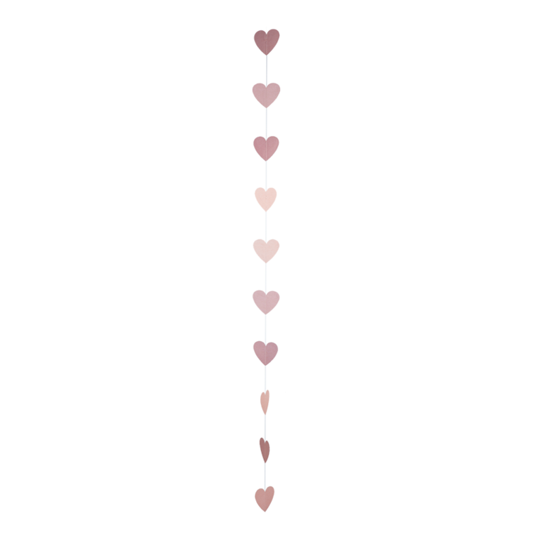 Paper hearts garland,