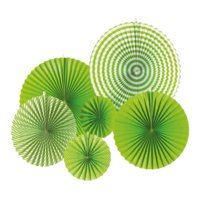 Set of 6 honeycomb fans,