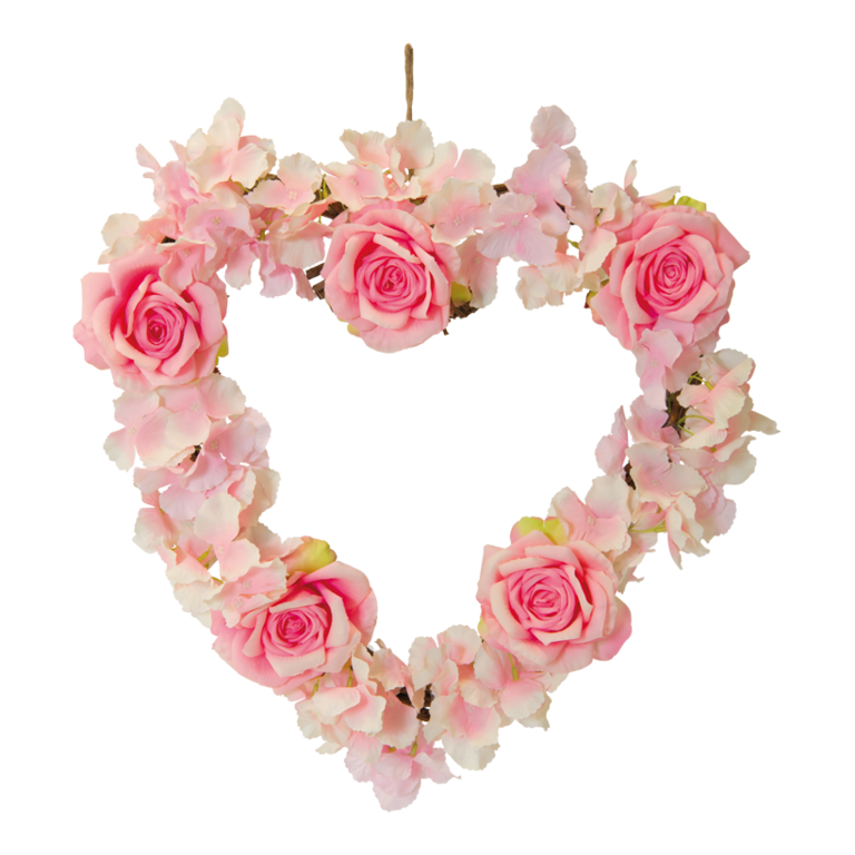 Wreath, heart-shaped,