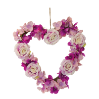 Wreath, heart-shaped,