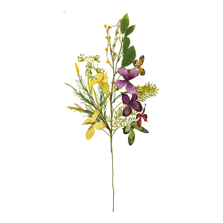 Spray with butterflies and butterflies,